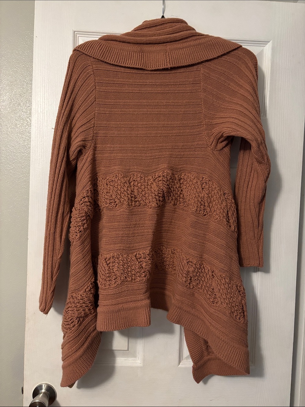 VENUS Rust Cascade Open-Front Knit Cardigan - Picture 2 of 2